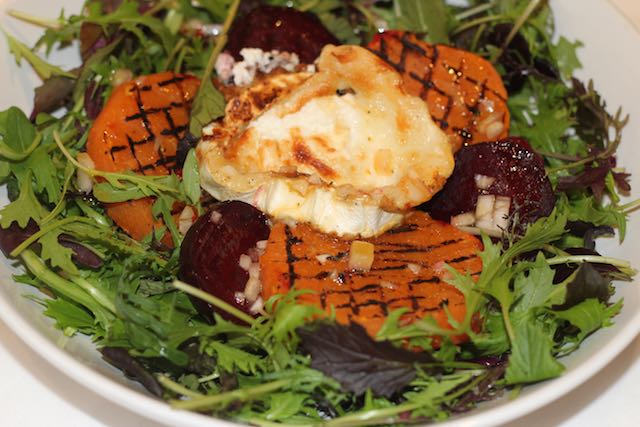 Roasted Sweet Potato Salad w/Grilled Goat Cheese 