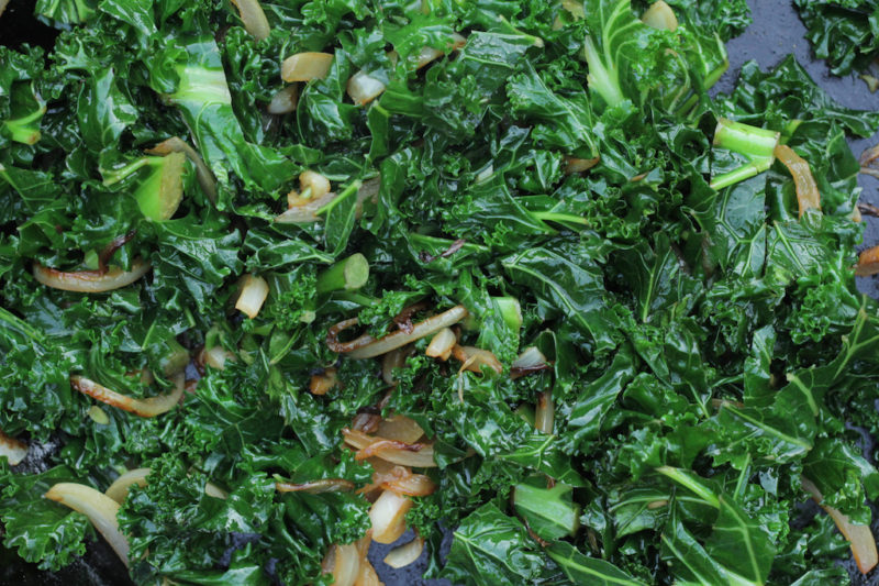 Kale with Caramelized Onions
