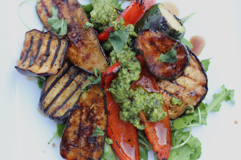 Grilled Vegetables with Wild Garlic Pesto